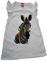 Littlehorn Neon Zebra Dress White